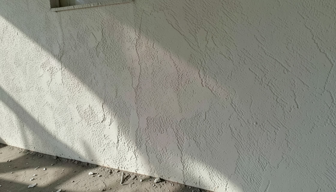 Fresh knockdown stucco texture finish